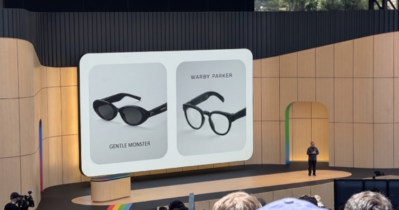 Camera Glasses by Gentle Monster and Warby Parker (running on Android XR)