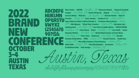 Bryony Gomez-Palacio and Armin Vit's Brand New Conference Branding Direction