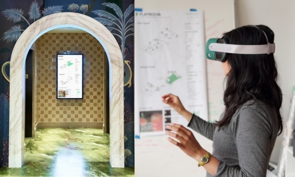 ShapesXR highlights L+R's spatial workflow for Printemps New York's interactive signage hero image