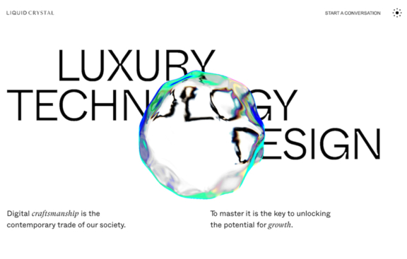 Liquid Crystal's website // Makebeautifulwork.com