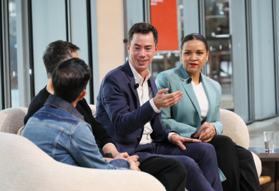 Kyle Chayka and Nelly Mensah at New Frontiers Summit.