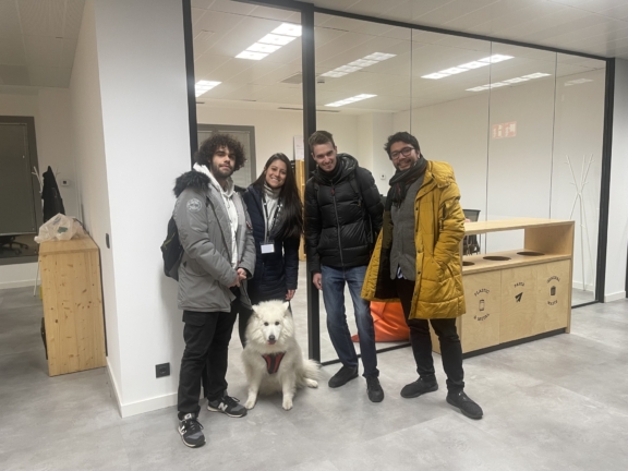 Members of the L+R Engineering team, and our mascot Nala