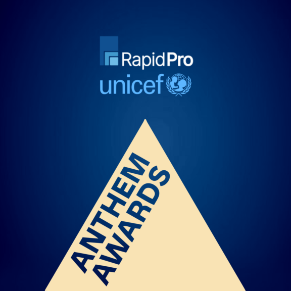 RapidPro selected as Anthem Awards Finalist for Public Service and Responsible Tech hero image