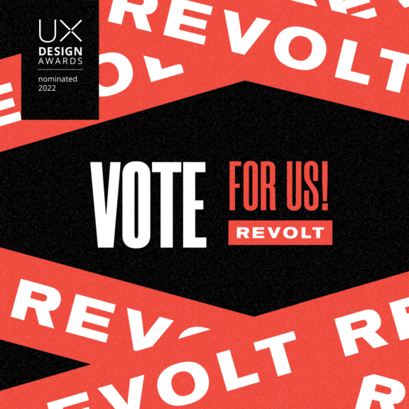 REVOLT.tv nominated for 2022 UX Design Award hero image