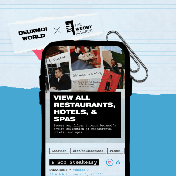 Deuxmoi World selected as an Honoree at the 29th annual Webby Awards hero image