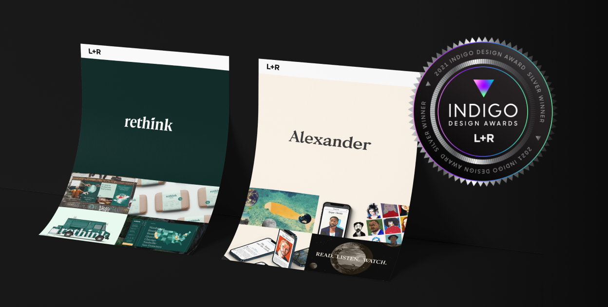 Alexander app and Rethink brand identity awarded at the Indigo Awards 2021