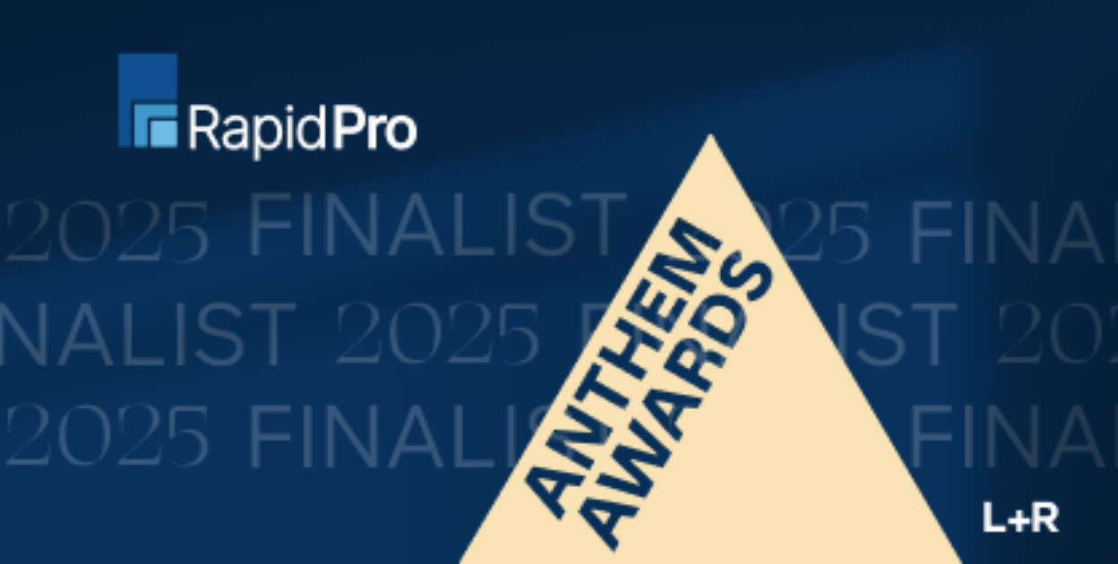 RapidPro selected as Anthem Awards Finalist for Public Service and Responsible Tech