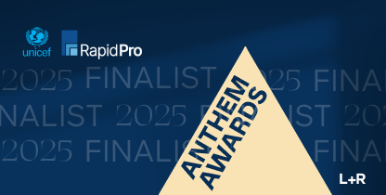 RapidPro selected as Anthem Awards Finalist for Public Service and Responsible Tech