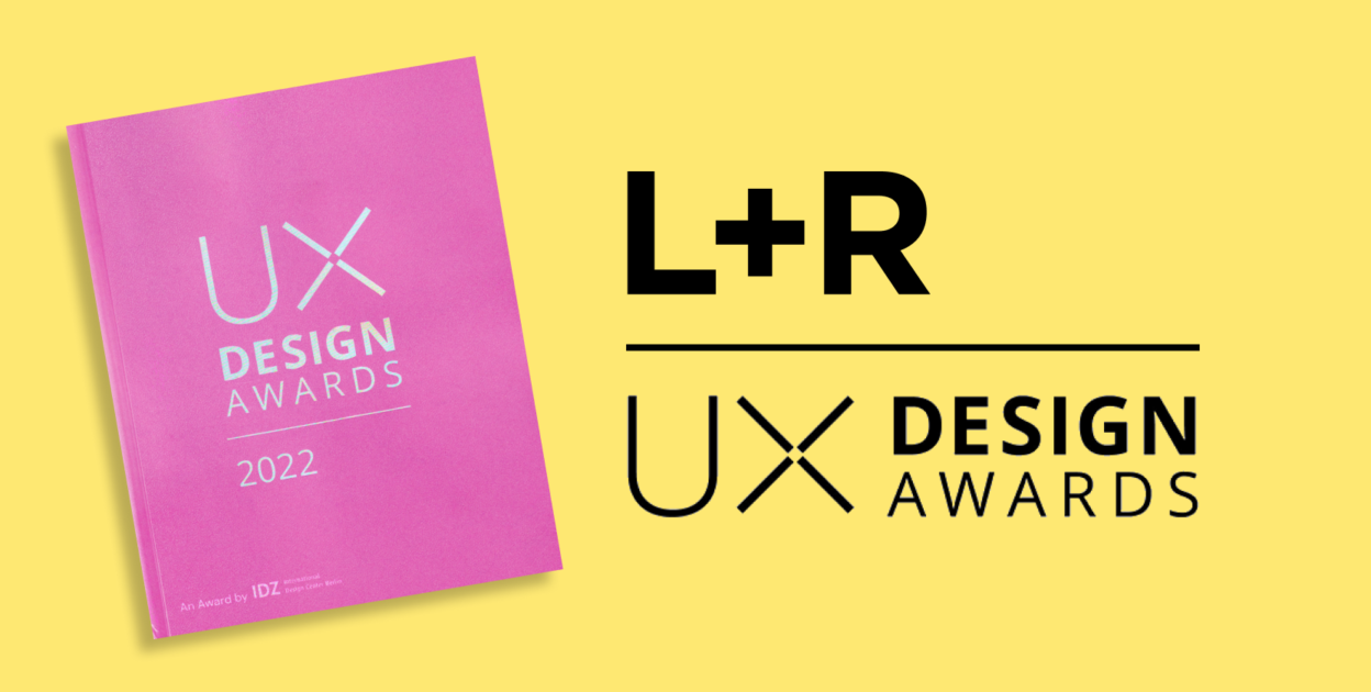 L+R published in UX Design Awards Yearbook 2022